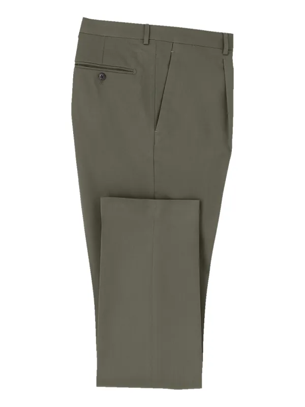 Wool Single Pleated Pants - Tan sold by Paul Fredrick