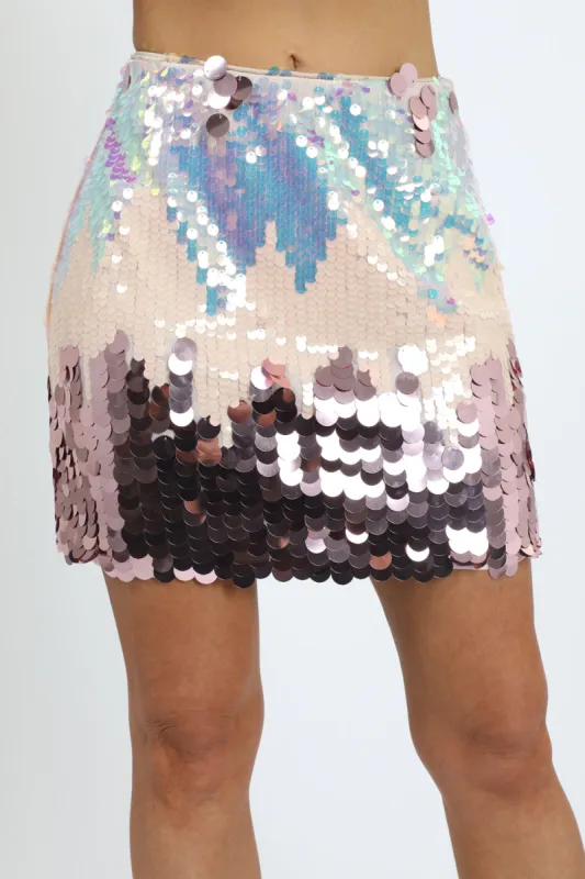 Bayley Paillette Mini Skirt sold by Adelyn Rae