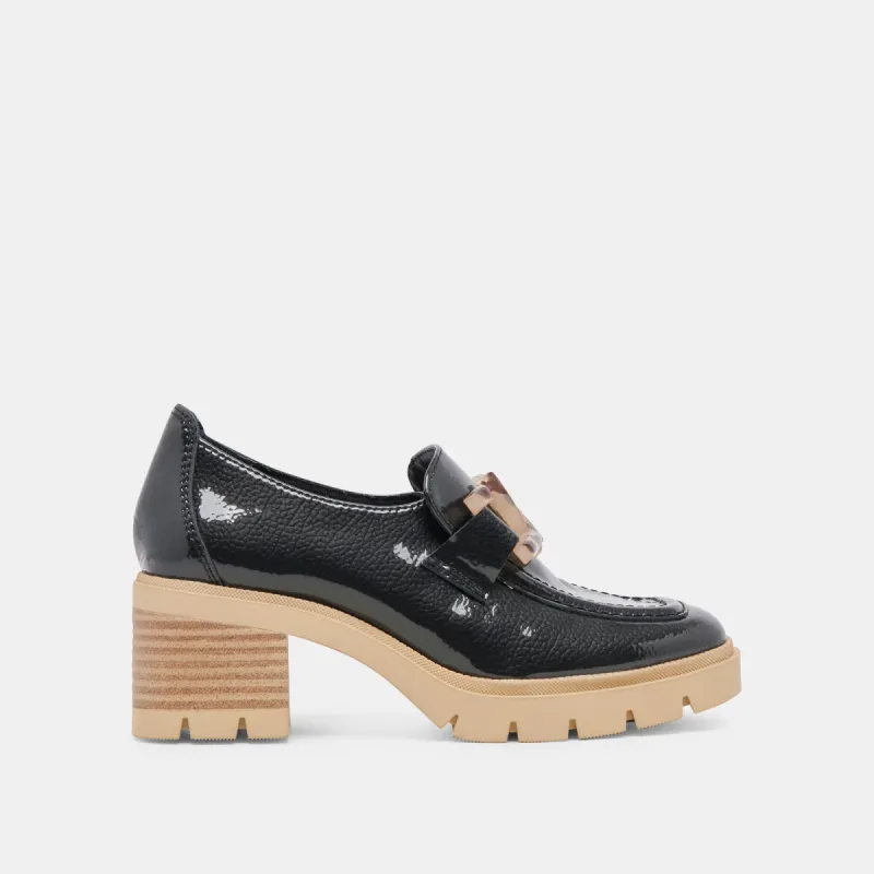 HAROLD HEELS MIDNIGHT PATENT LEATHER sold by Dolce Vita