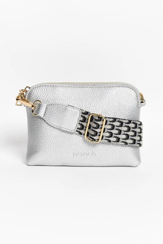 Sally Silver Mini Crossbody Bag sold by Blue Bungalow