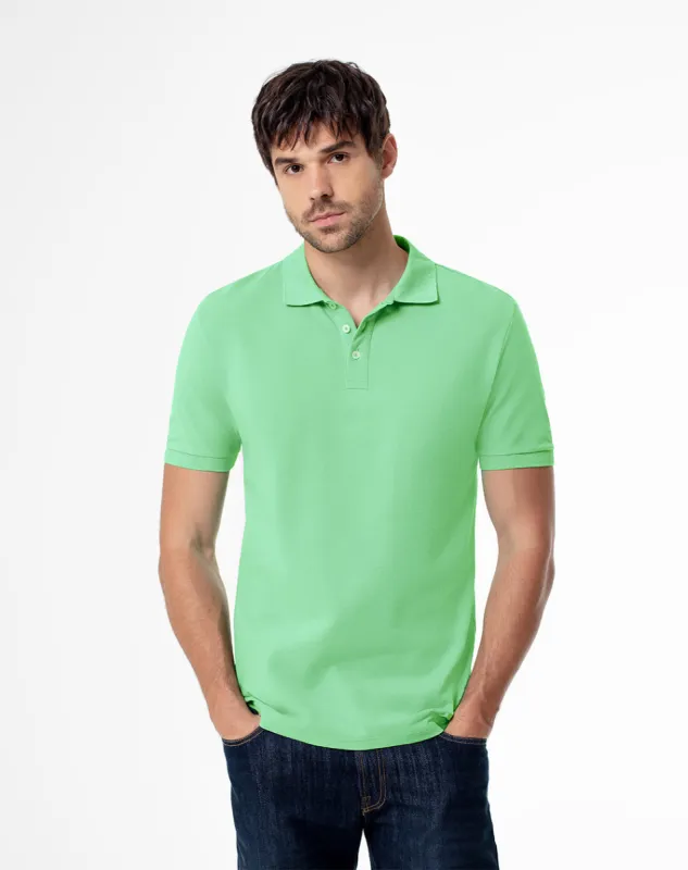 Polo slim fit verde sold by Gef