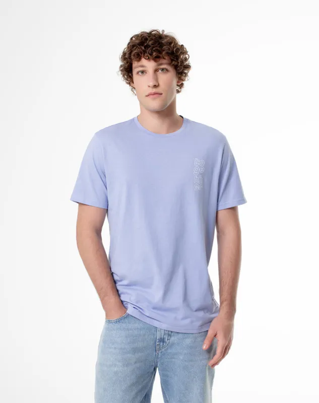 Camiseta regular algodón jersey azul hombre sold by Gef
