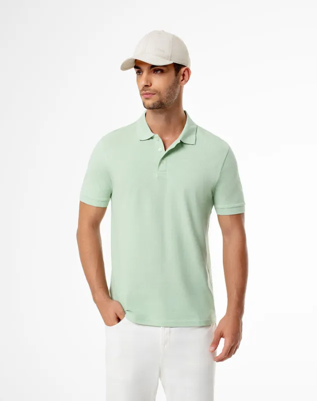 Polo slim fit verde sold by Gef