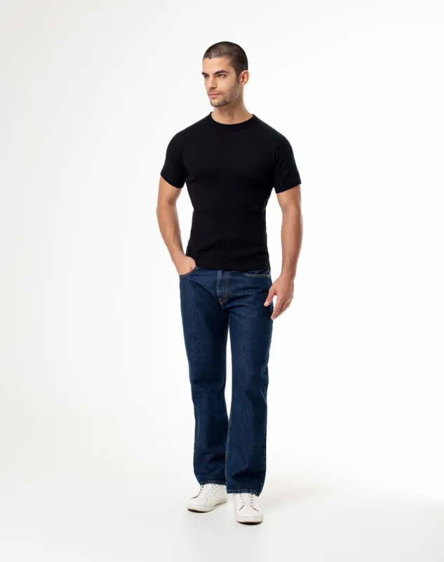 Jean regular fit tiro medio indigo oscuro sold by Gef