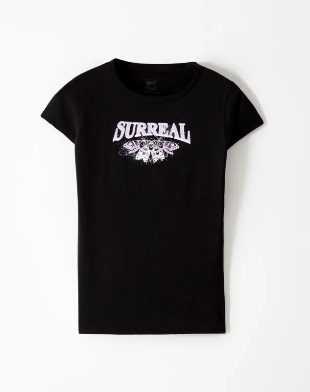 Camiseta regular fit manga 3/4 negra sold by Gef