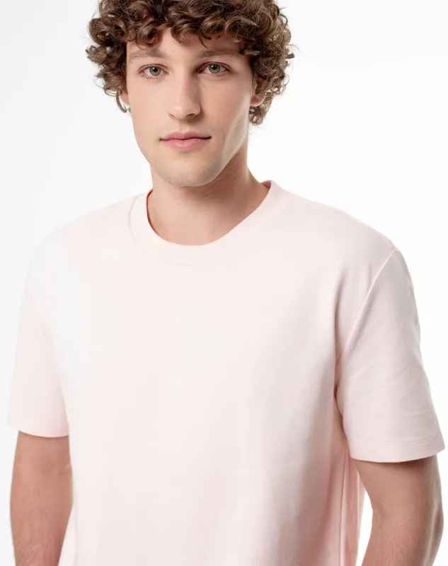 Camiseta oversized fit manga corta rosada sold by Gef