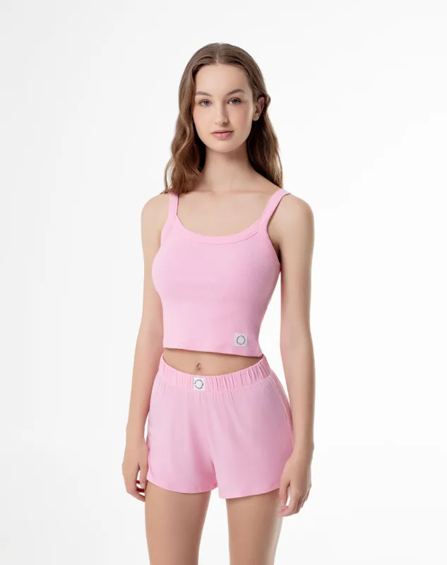 Camiseta slim fit tiras rosada sold by Gef