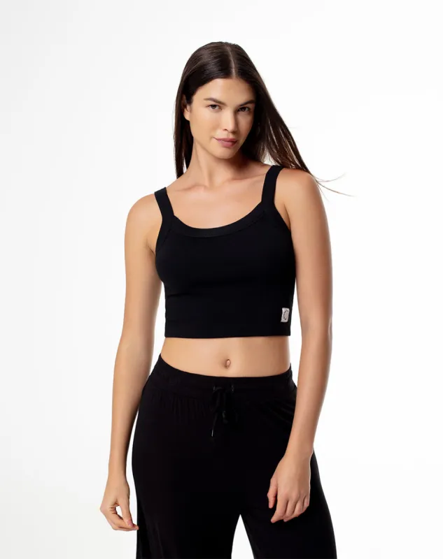 Camiseta slim fit tiras negra sold by Gef