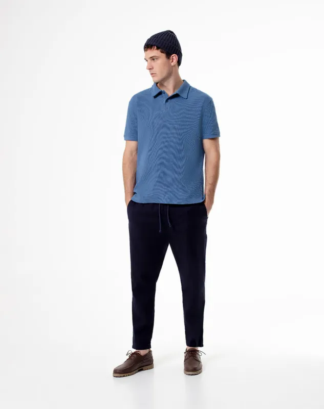 Pantalón regular fit tiro medio en drill azul sold by Gef