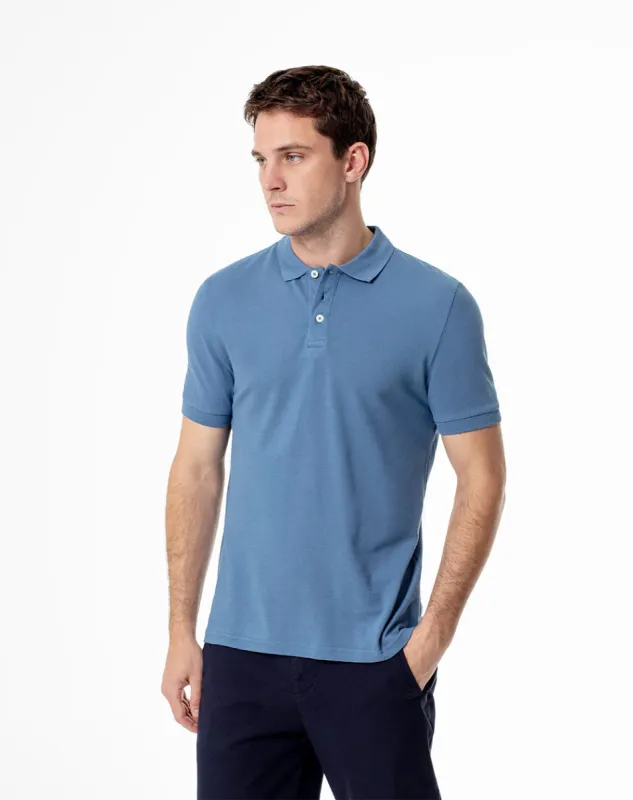 Polo slim fit azul sold by Gef