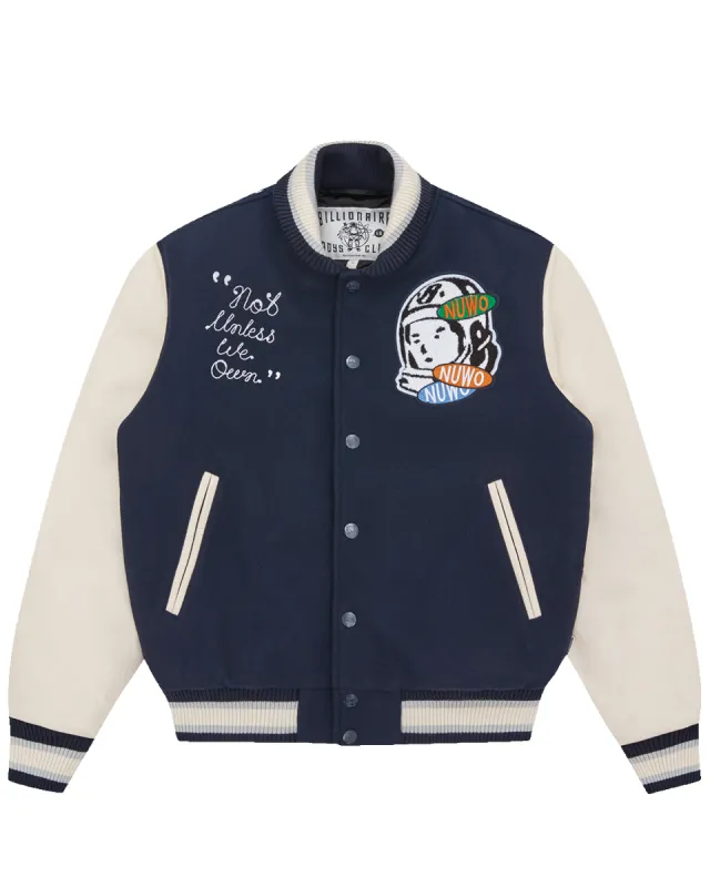 BBC X Nuwo Leather Sleeve Varsity Jacket | Parallel