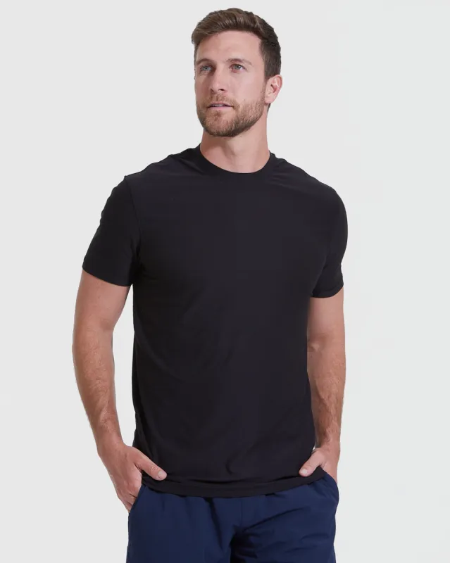 Black Tall Active Crew Neck 2.0 sold by True Classic