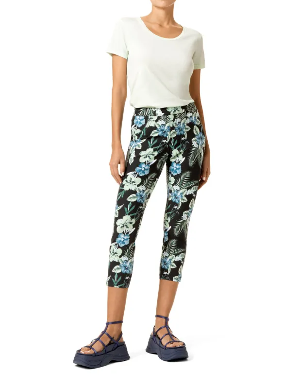 Tropical Essential Denim Capri sold by HUE