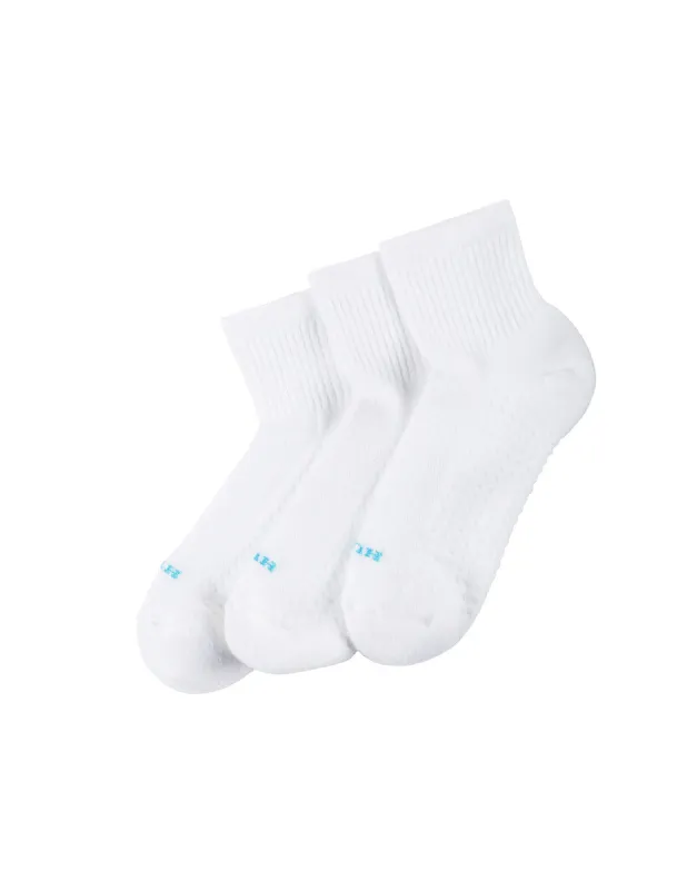 HUE Air Cushion Mini Crew Top Sock 3 Pair Pack sold by HUE