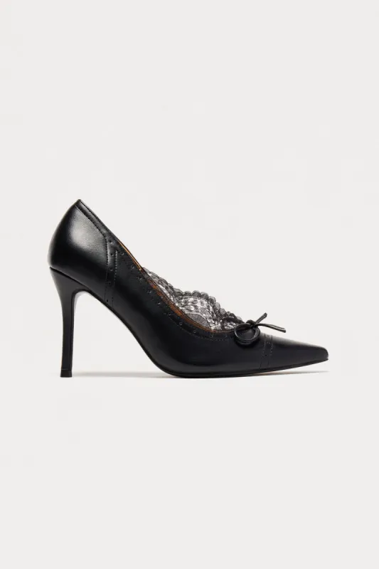 Bordeaux Bow Pumps - Black sold by Fashion Nova