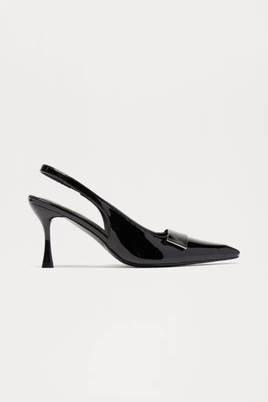 Annette Kitten Heel Pumps - Black sold by Fashion Nova