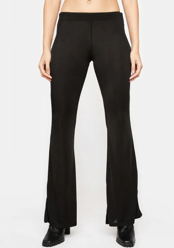 Teach Me How Low Rise Flare Pants sold by Dolls Kill