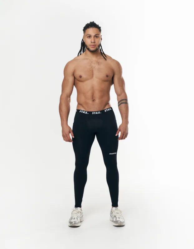 Mens Compressive Phone Pocket Tights - Black sold by Stax