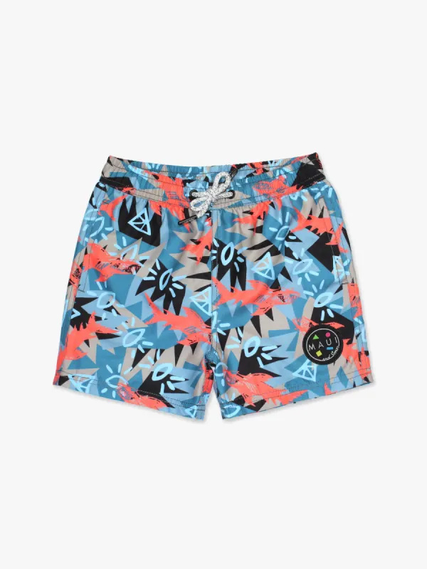 Boys Shark Tank Pool Shorts sold by Maui and Sons
