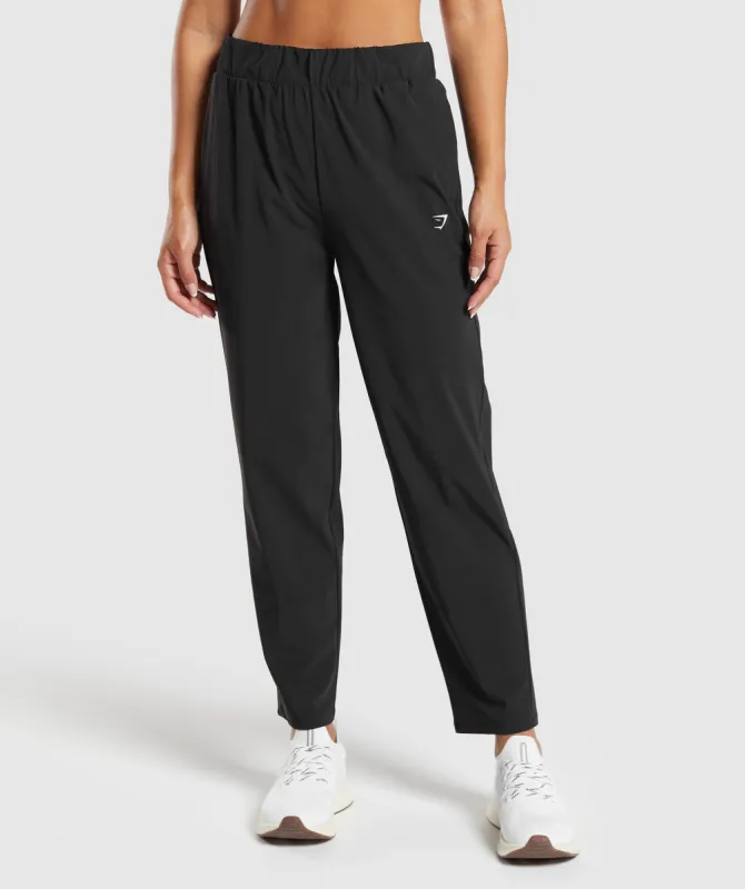Gymshark Tapered Woven Pants - Black sold by Gymshark