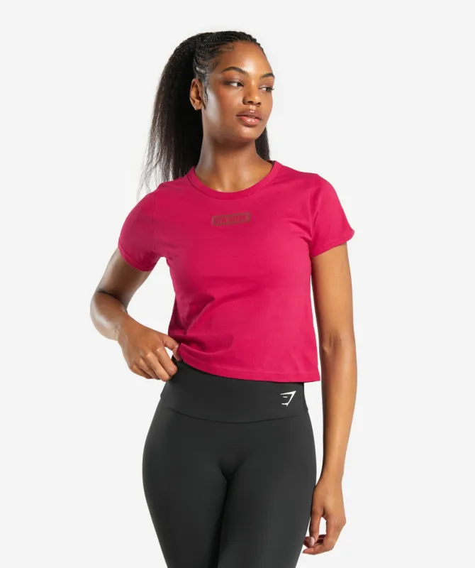 Gymshark Block Crop Top - Build Pink sold by Gymshark