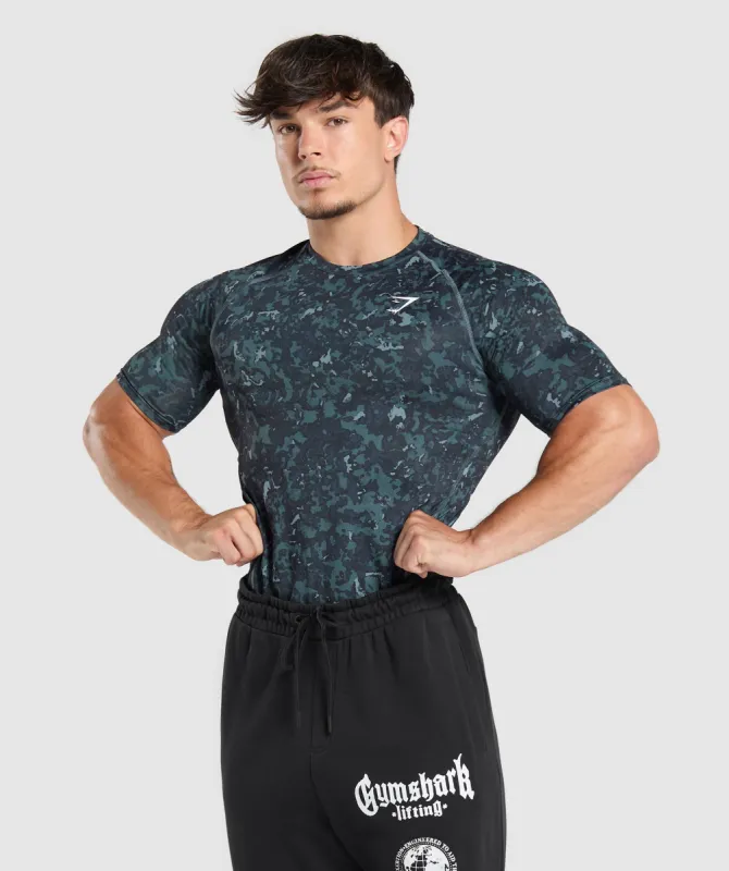 Gymshark Element Baselayer T-Shirt - Titanium Blue sold by Gymshark