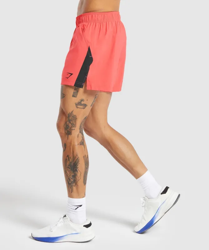 Gymshark Sport 5" Shorts - Tropical Pink/Black sold by Gymshark