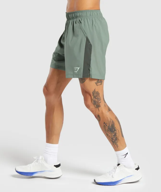 Gymshark Sport  7" Shorts - Unit Green/Strength Green sold by Gymshark