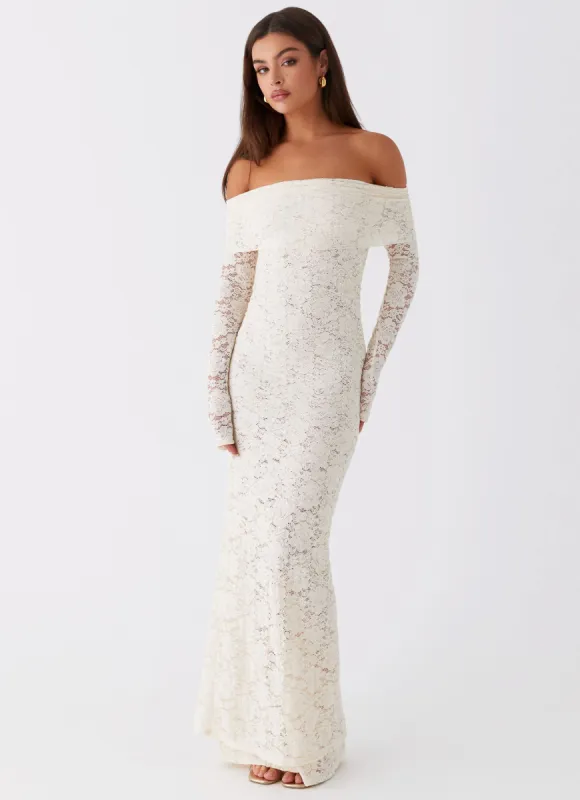 Yours Always Lace Maxi Dress - Ivory sold by Peppermayo