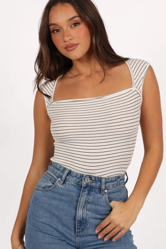 Bardot Top - Stripe sold by Petal & Pup