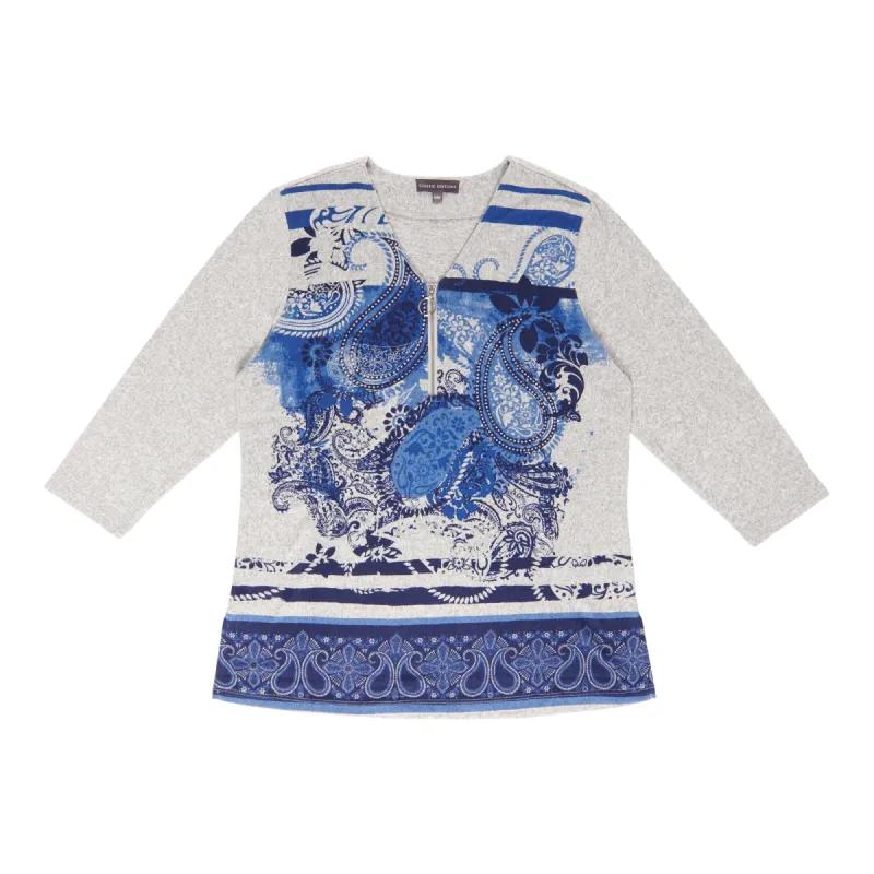 Classic Editions Women's V-Neck Zipped Sweater sold by Giant Tiger