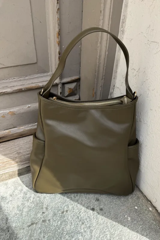 Penny Tote Bag Dark Olive sold by Noella Fashion