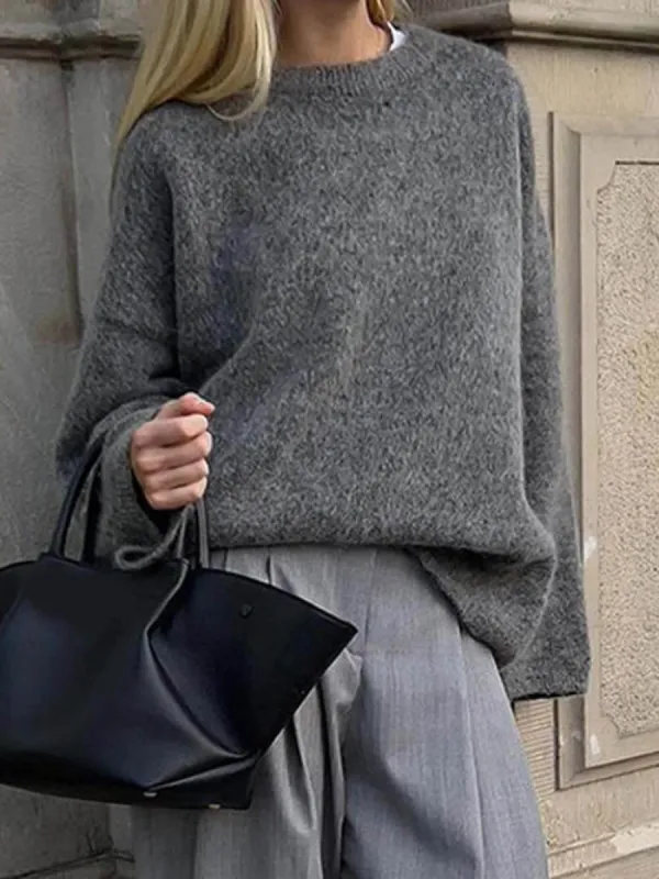 Lazy Loose Long-Sleeved Sweater sold by Like My Choice