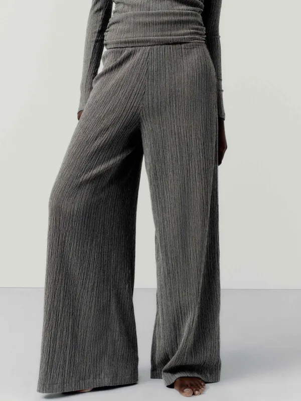 Fashion Textured Pleated Loose Wide Leg Pants sold by Like My Choice