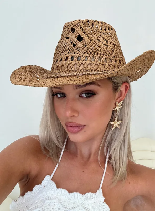 Alix Cowboy Hat Brown sold by Princess Polly