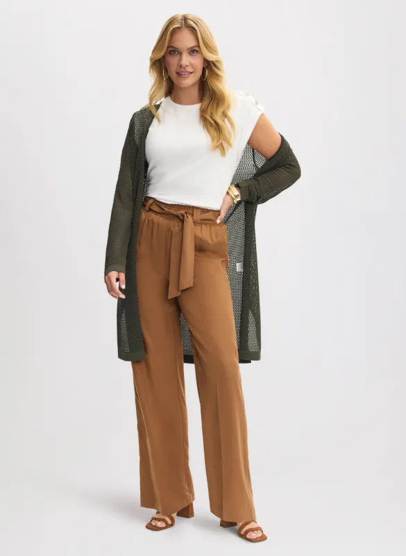 Open-Stitch Cardigan & Tencel Pants sold by Laura