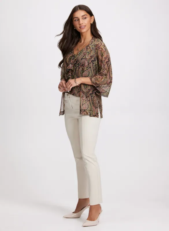 Paisley Print Cover-Up & Slim Leg Pants sold by Laura