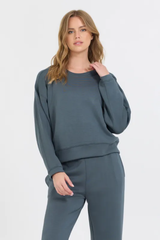 Mountain Grey Cloud Fleece Crewneck sold by Vintage Havana