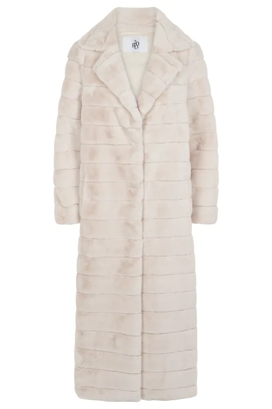 Bailey Faux Fur Coat Long Beige sold by Americandreams