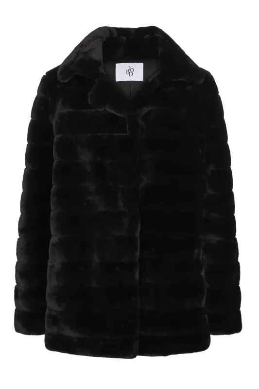 Bailey Faux Fur Coat Short Black sold by Americandreams