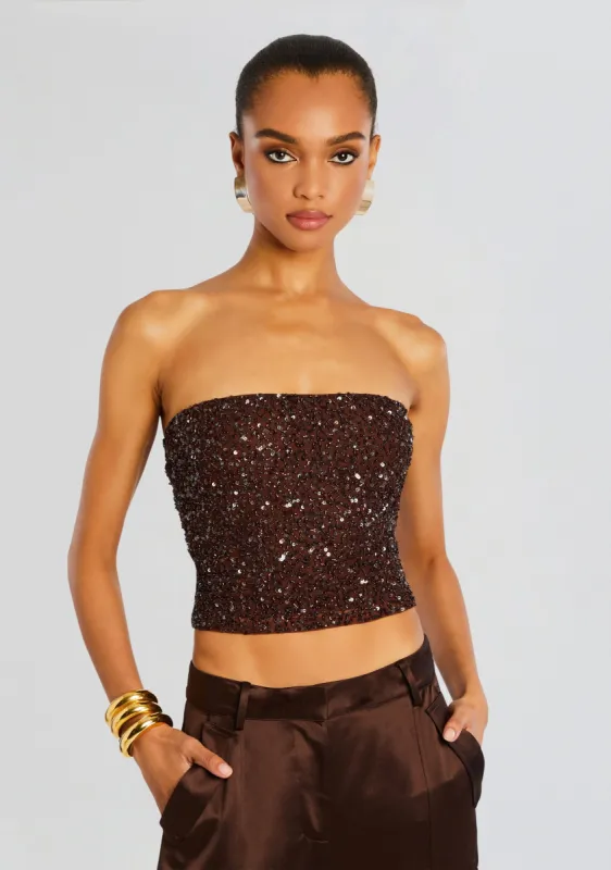 Kala Sequin Top sold by Retrofete