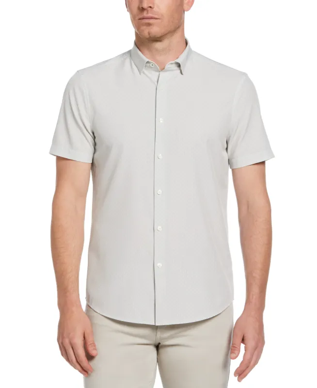 Total Stretch Geo Polka Dot Print Shirt sold by Perry Ellis