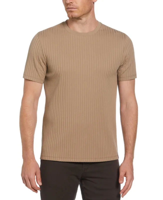 Ribbed Crew Neck Tee sold by Perry Ellis