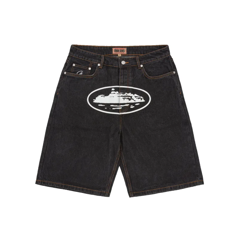 パンツ PASSPORT DENIM SHORTS WASHED BLACK Vans Check-5 Baggy Denim Shorts - Washed Black