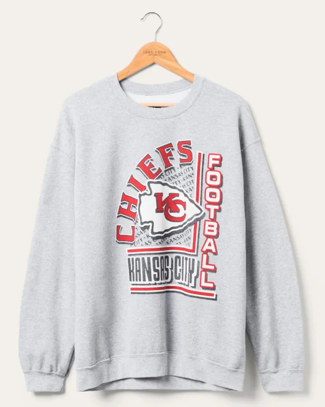 Kansas City Chiefs Backfield Crew Fleece sold by Junk Food Clothing
