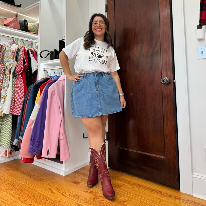Original Denim Mini Skirt - Light Wash *Clearance Sale* sold by Shiny by Nature