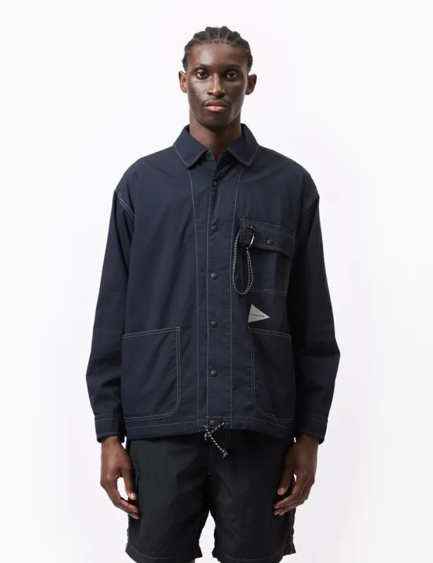 ジャケット・アウター PERS PROJECTS HENRIK L/S RIB SHIRTS 2200-12-SJ-CHARBLUEHEATHER-