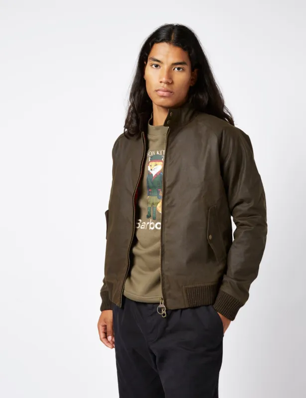 Barbour Baracuta WAX JACKET G9 Lサイズ Barbour x Baracuta G9 Porton Wax Jacket - Olive Green | Parallel