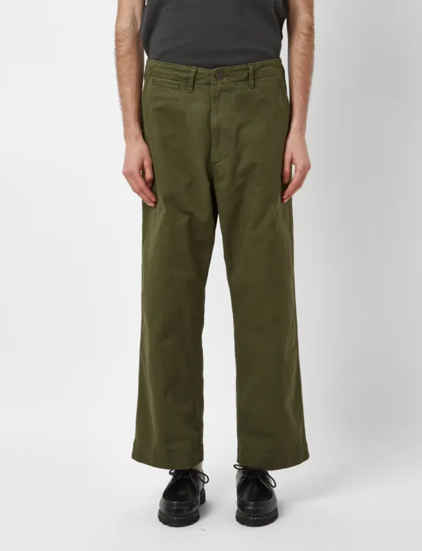 【BEAMS +】 Mil Trousers Herringbone パンツ Beams+ MIL Trousers Herringbone | Sage | Canoe Club