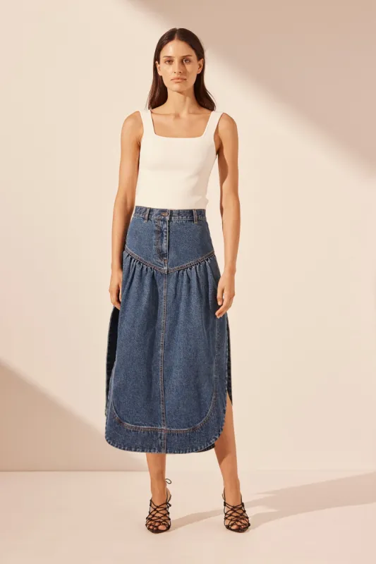 RAQUEL PETAL MIDI SKIRT sold by Shona Joy